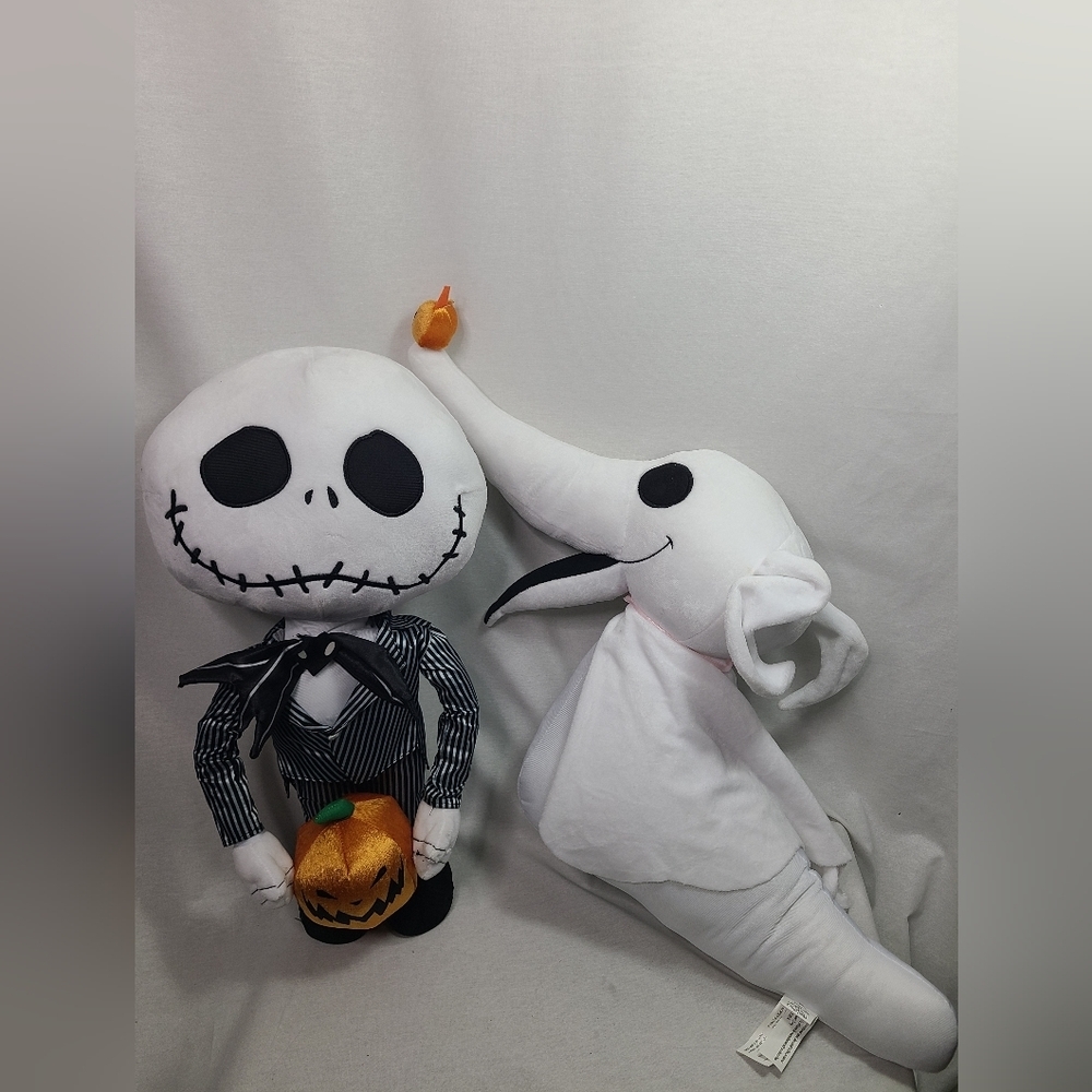 Disney Nightmare Before Christmas Halloween Door Greeters Jack & Zero Plush